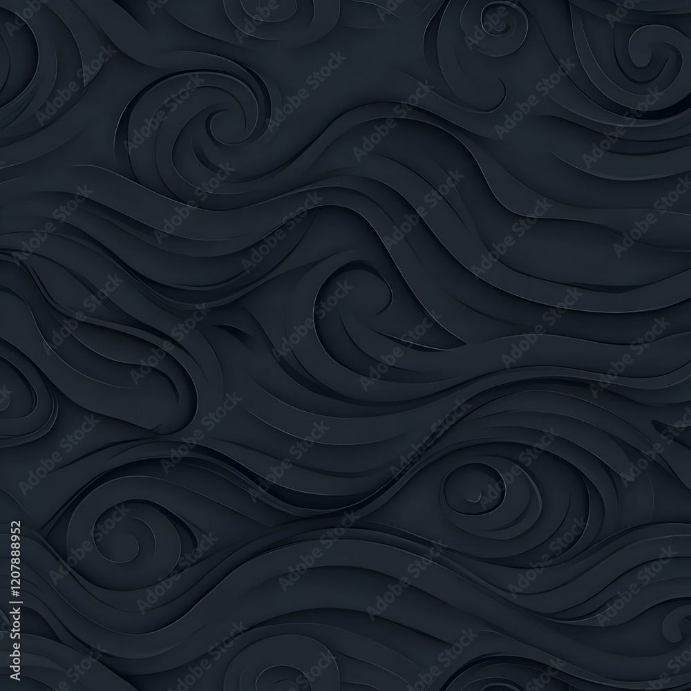 Obraz premium Dark Abstract 3D Wave Background