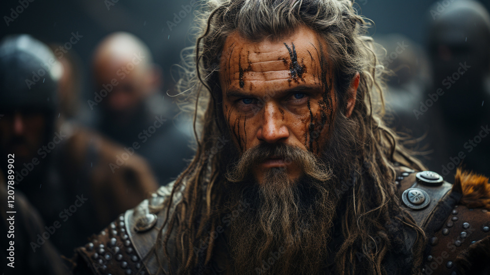 Viking portraits after the battle. ,.Generative AI Viking portraits after the battle. ,.Generative AI