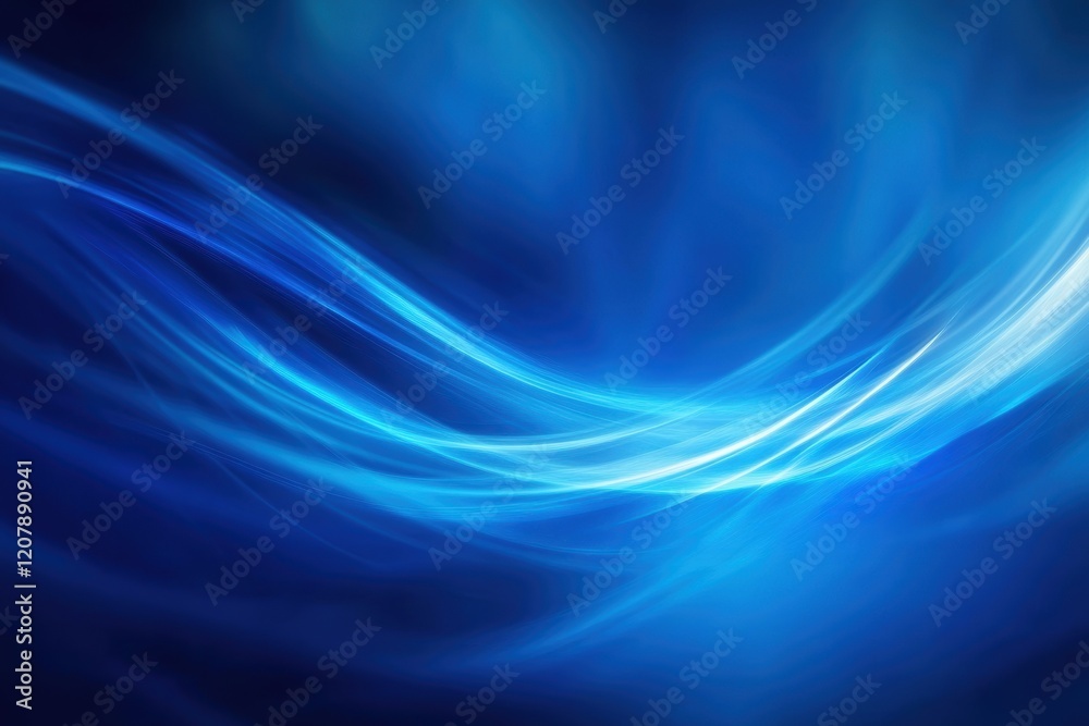 Fototapeta premium Abstract Blue Design with Flowing Shapes, Gradient Textures, and Futuristic Artistic Patterns for Modern Visual Appeal