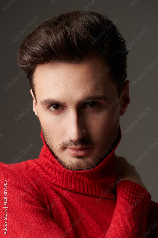 Fototapeta premium model with dark hair