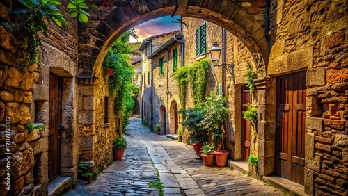 Macro Alleyway Tuscany, Colle di Val d'Elsa, Italy