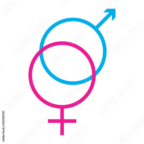 Male and Female gender symbols.