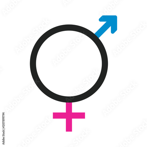 male and female symbols . Gender symbol. Female and male icon. EPS 10.