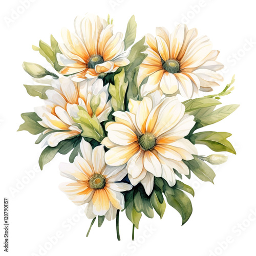 Daisy Clipart Vector Illustration - Bright, Beautiful Floral Design