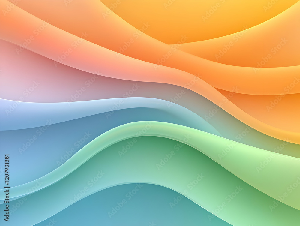 Abstract Pastel Wave Background Illustration Abstract Pastel Wave Background Illustration
