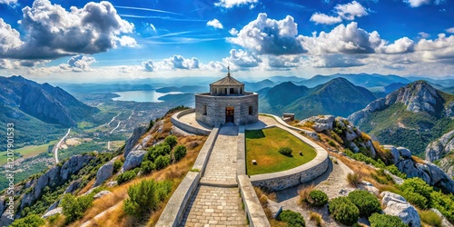 Majestic Mausoleum on Lovcen Mountain, Montenegro - Stunning View photo