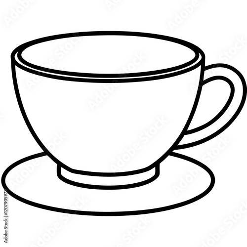 Minimalist Tea Cup Vector Design