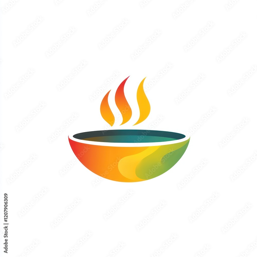 Steaming bowl of liquid, vibrant colors, plain backdrop, suitable for food or product advertisements Steaming bowl of liquid, vibrant colors, plain backdrop, suitable for food or product advertisements