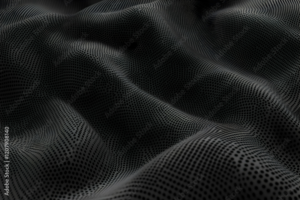 Naklejka premium Dark Abstract 3D Wave Background