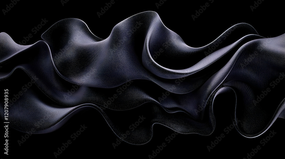 Obraz premium Dark Abstract 3D Wave Background