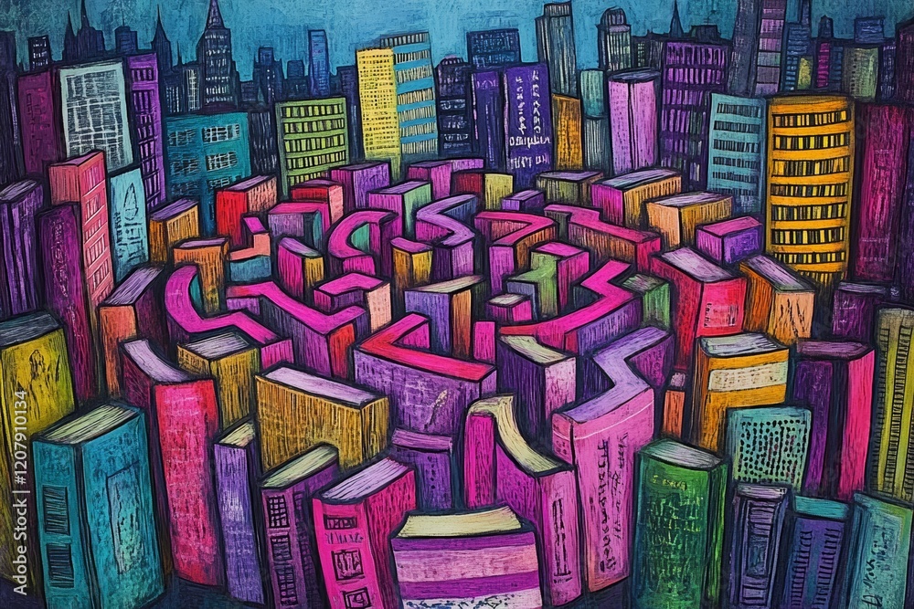 Obraz premium The Endless Maze, Schizophrenia