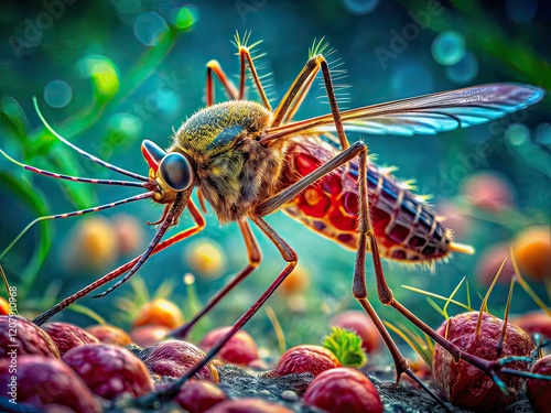 Malaria Schizont Microscopic Aerial View photo