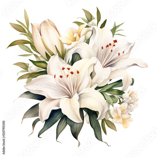 Lilie Flower Clipart Vector Illustration
