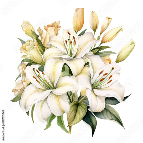 Lilie Flower Clipart Vector Illustration