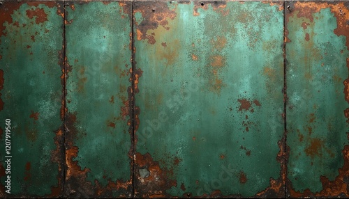 Oxidized copper texture with green patina and subtle metallic shine
