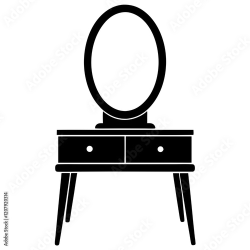 vanity table  isolated on white