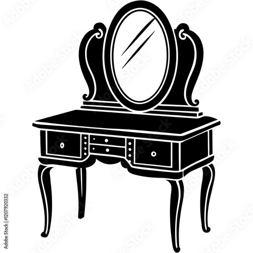 vanity table  isolated on white