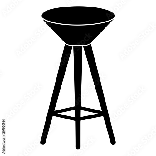 bar stool isolated on white