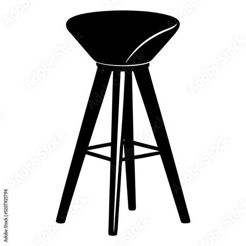 bar stool isolated on white