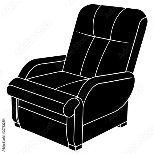 recliner chair isolated on white