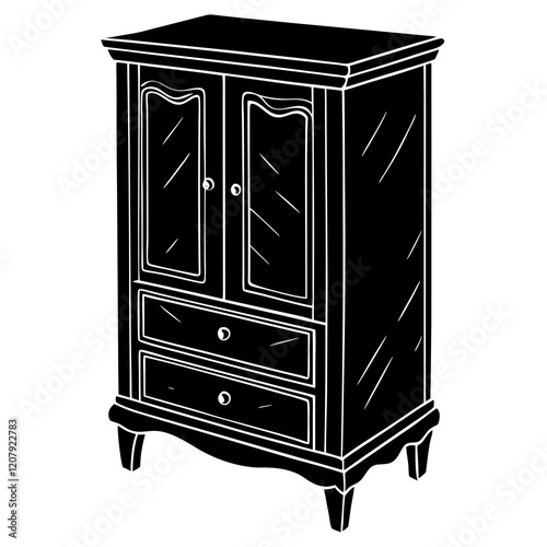 cabinet on white