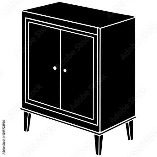 cabinet on white