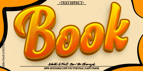 Book Vector Text Effect Editable Alphabet School Student Study
