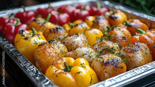 Grilled Chicken Stuffed Peppers: A Delicious and Colorful Dish