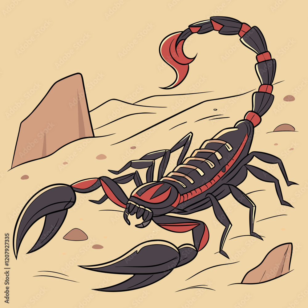 illustration scorpion vector graphic