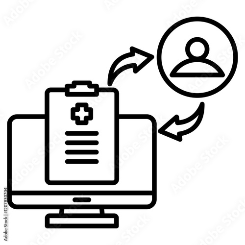 Health information exchange icon