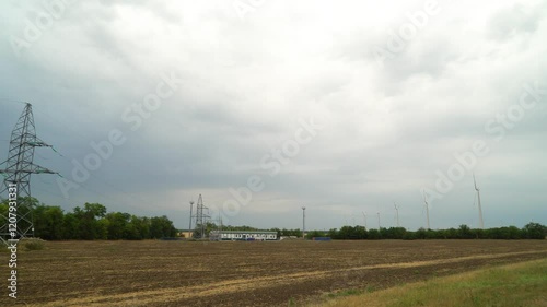 power plant of wind generators green energy
