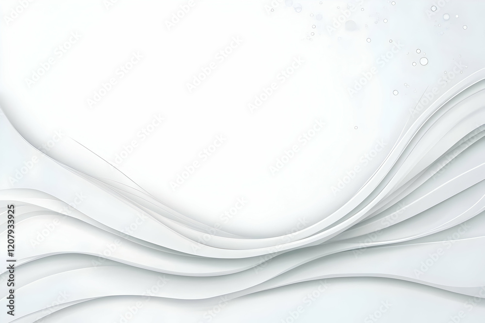 Obraz premium Abstract White Wave Background Illustration