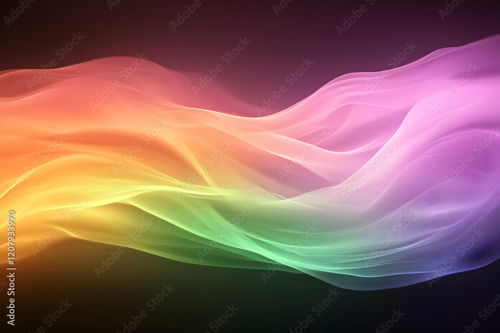 Fototapeta premium Abstract Rainbow Wave Background Illustration