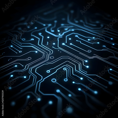 Abstract 3D Circuit Board Background