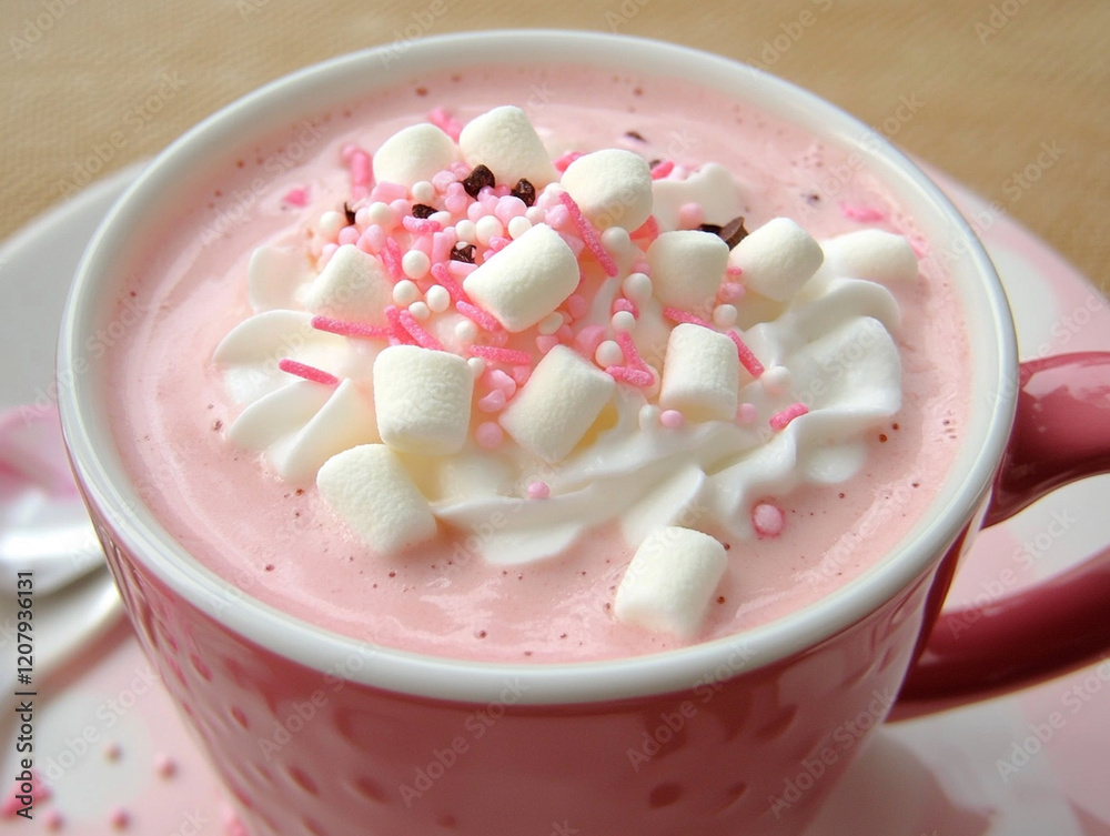 strawberry milkshake with marshmallow strawberry milkshake with marshmallow