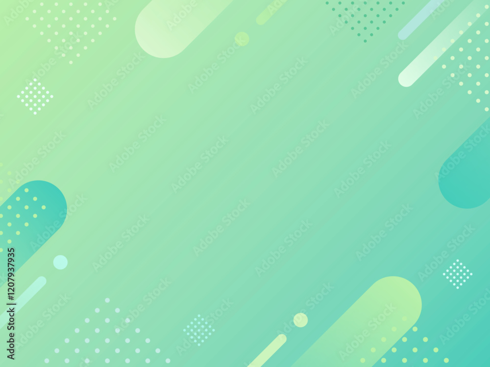 緑　ポップ 　グラデーション　背景	