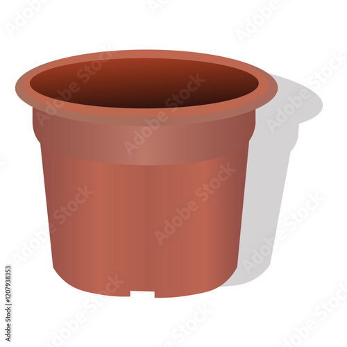 Single of flower pots isolated on white background in vector design