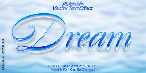 Dream Vector Text Effect Editable Alphabet Purple Fantasy Happy Fantastic