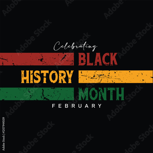 Celebrate Black history month . African American History banner Poster Post design with Celebrate of Black History Month design