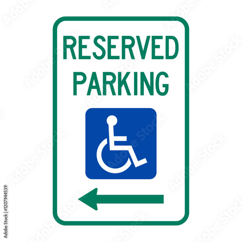 Reserved parking sign for handicap