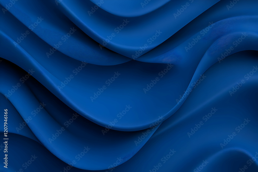 Obraz premium Abstract Blue Wave Background 3D Illustration
