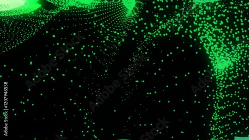 Green Particle Flow Animation