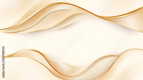 Elegant Golden Waves Abstract Background Design