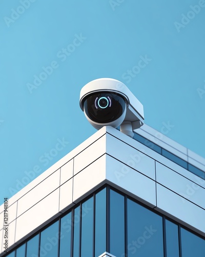 Security camera on modern building
