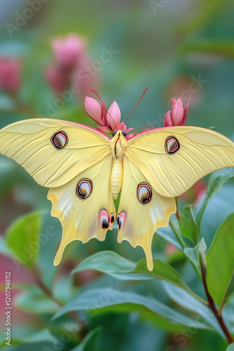 Bright yellow butterfly