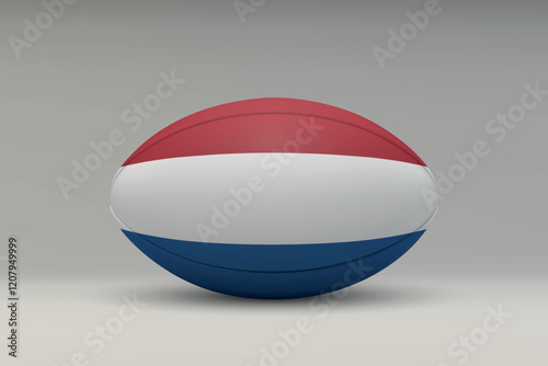 Free Download Netherlands Rugby Ball with National Flag Design - GFXLoad