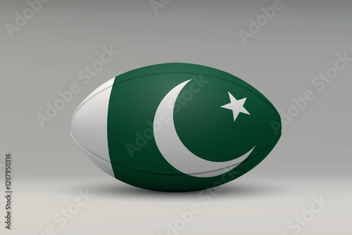 Pakistan Rugby Ball with National Flag Design
