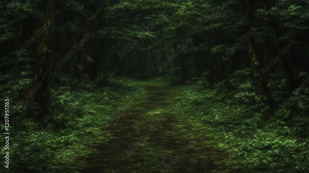Mysterious Forest Path Deep Green Enchantment Mysterious Forest Path Deep Green Enchantment