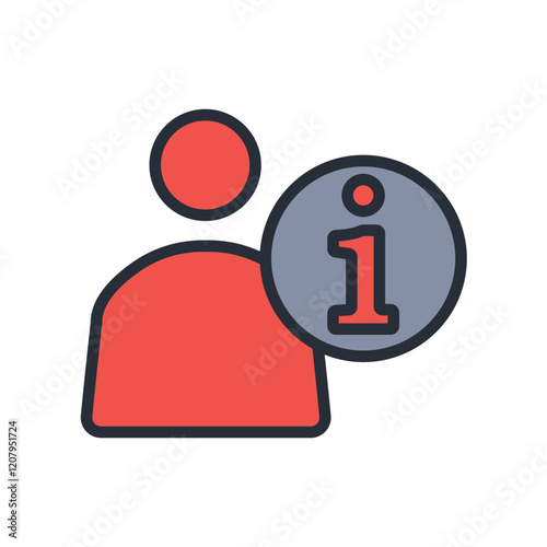 user info icon. vector.Editable stroke.linear style sign for use web design,logo.Symbol illustration.