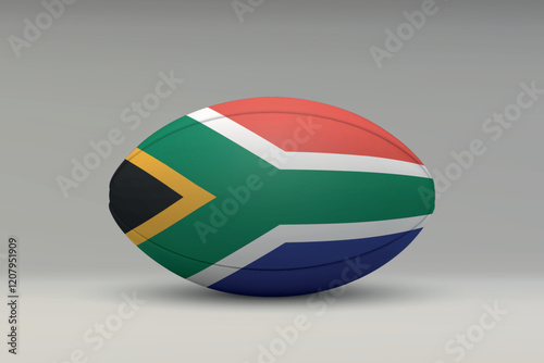 South Africa Rugby Ball with National Flag Design